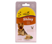 Comida para perro de talla pequeña a base de pollo SHINY 2 uds. de 85 gr,