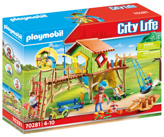 Escenario de juego Parque infantil aventura con 83 piezas City Life PLAYMOBIL 70281.