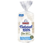 Pan de molde blanco sin corteza, 100 % natural BIMBO 450 g.