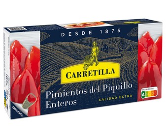 Pimientos del Piquillo enteros CARRETILLA lata de 150 g. Pimientos del Piquillo enteros CARRETILLA lata de 150 g.
