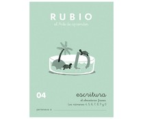Cuadernillo de actividades de Lengua, Escritura 04, El abecedario, frases y números, 4-5 años RUBIO.