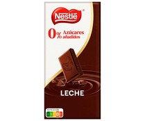 Chocolate con leche sin azúcar añadido NESTLÉ tableta de 125 g.