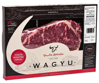 Lomo bajo de vacuno raza Wagyu SANTA ROSALIA 200 g.