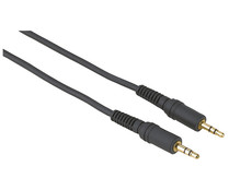 Cable QILIVE de Jack 3,5mm macho a Jack 3,5mm macho, 1,5 metros, terminales dorados, color negro.