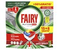 Detergente para lavavajillas a máquina con aroma a limón FAIRY Platinum Plus 15+8 lavados 411 g.