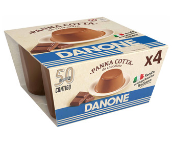 Panna cotta de chocolate (receta de inspiración italiana) DANONE 4 x 100 g. Panna cotta de chocolate (receta de inspiración italiana) DANONE 4 x 100 g.