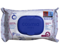 Toallitas húmedad para bebe con extracto de Camomila, para pieles secas y sensibles COSMIA BABY 3 x 56 uds.
