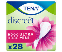 Salva slips incontinencia ultra mini, para pérdidas leves de orina TENA Discreet 28 uds