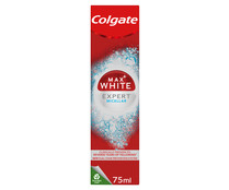 Pasta de dientes blanqueadora con sabor a menta suave COLGATE Max white expert micellar 75 ml.