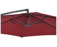 Parasol de jardín 3x3 m de aluminio y poliéster color rojo, GARDEN STAR ALCAMPO.