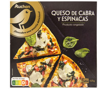 Pizza congelada de queso de cabra, bacon y espinacas salteadas ALCAMPO GOURMET 425 g.
