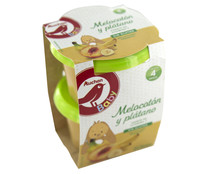 Tarrito de frutas (melocotón y plátano) a partir de 4 meses ALCAMPO BABY 2 x 200 g.