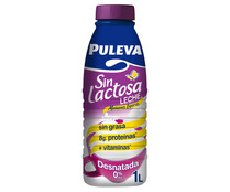 Leche desnatada (0% materia grasa) de vaca, sin lactosa PULEVA Mañanas ligeras 1 l.