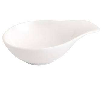 Bol de porcelana con asa para apertivos modelo Chef, color blanco, 11x8 centímetros QUID. Bol de porcelana con asa para apertivos modelo Chef, color blanco, 11x8 centímetros QUID.