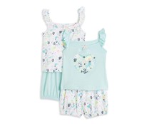 Lote de 2 pijamas  de algodón para bebé INEXTENSO, talla 104.