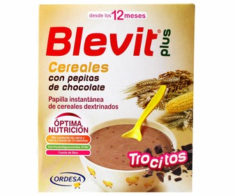 Papilla en polvo de cereales con pepitas de chocolate a partir de 12 meses BLEVIT Plus 600 g. Papilla en polvo de cereales con pepitas de chocolate a partir de 12 meses BLEVIT Plus 600 g.