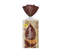 Pan  de molde integral (8 cereales) sin corteza de Bimbo SILUETA 450 g.