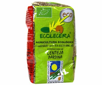 Lentejas Pardinas de Aragón de cultivo ecológico ECOLECERA 500 g. Lentejas Pardinas de Aragón de cultivo ecológico ECOLECERA 500 g.