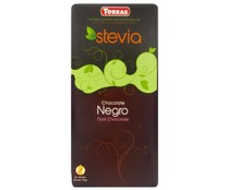 Chocolate negro 60% con edulcorante natural extraido de Stevia TORRAS 100 gr,