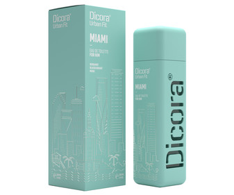 Eau de toilette para hombre con vaporizador en spray DICORA Urban fit Miami 100 ml. Eau de toilette para hombre con vaporizador en spray DICORA Urban fit Miami 100 ml.