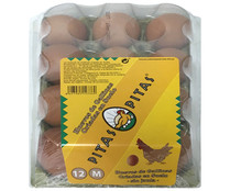 Huevos frescos de categoria A y clase M PITAS 12 uds.