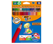 Caja con 36 lápices de colores surtidos para colorear bic kids evolution. BIC 