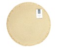 Mantel individual redondo con flecos color beige, HOME DECO FACTORY.