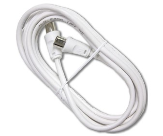 Cable coaxial prolongador tv 1,5m blanco, NINE&ONE. Cable coaxial prolongador tv 1,5m blanco, NINE&ONE.