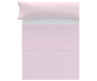 Juego de sábanas de 3 piezas tejido pirineo para cama de 90cm., color rosa estampado estrellitas, TEXTIL HOGAR. Juego de sábanas de 3 piezas tejido pirineo para cama de 90cm., color rosa estampado estrellitas, TEXTIL HOGAR.