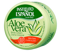 Crema corporal hidratante con aloe vera 100% natural, especial pieles secas INSTITUTO ESPAÑOL 400 ml.