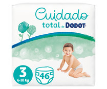 Pañales talla 3, para niños de 6 a 10 kilogramos DODOT Cuidado total 46 uds.