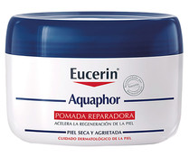 Crema reparadora con textura pomada, para piel seca y agrietada EUCERIN Aquaphor.