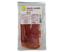 Jamón curado cortado en lonchas PRODUCTO ECONÓMICO ALCAMPO 90 g.