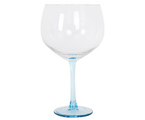 Copa con pie de color azul especial para gin tonic, 0,65 litros de capacidad, GEOMETRIC.