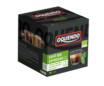 Café espresso en cápsulas ecológico, intensidad 7 OQUENDO 16 uds.