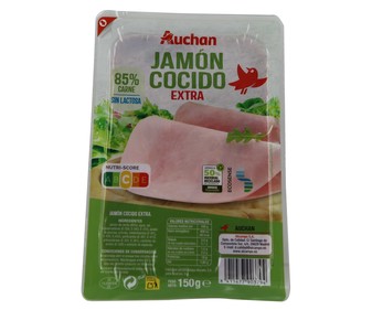 Jamón cocido de categoria extra, cortado en lonchas PRODUCTO ALCAMPO 150 g. Jamón cocido de categoria extra, cortado en lonchas PRODUCTO ALCAMPO 150 g.
