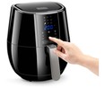 Freidora sin aceite BLACK + DECKER BXAF3500E, 1500W, capacidad 3L, temporizador, termostato 200°C.