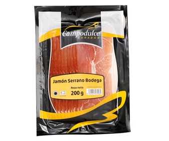 Jamón serrano bodega en lonchas CAMPODULCE 200 gr Jamón serrano bodega en lonchas CAMPODULCE 200 gr