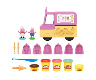 Juego de plastilina Camión de helados de peppa pig con acceosorios y 5 botes PLAY-DOH.