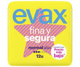 Compresa normal con alas EVAX Fina y segura 12 uds.
