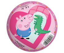 Pelota infantil de 14 cm decorada con los personajes de la serie PEEPA PIG.
