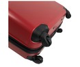 Maleta de cabina rígida de color rojo de 50 cm. tipo trolley con 4 ruedas y cierre por código, AIRPORT ALCAMPO.