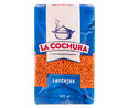 Lentejas roja LA COCHURA paquete de 500 g.