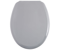 Tapa WC con bisagras de plástico de fácil fijación, color gris, ACTUEL.
