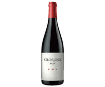 Vino tinto reserva con denominación de origen calificada Rioja GLORIOSO botella de 75 cl.
