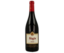Vino tinto con denominación de origen calificada Rioja SIGLO botella de 75 cl.