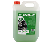 Líquido refrigerante con temperatura de protección de hasta -4ºC, 5L verde, 10% Monoetilenglicol, MOTORKIT.