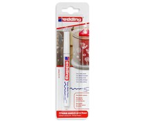 Marcador permanente, punta redonda, grosor 1-2mm, tinta opaca brillante color blanco EDDING 751 cr.