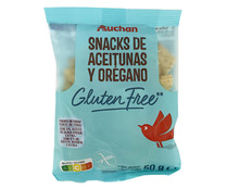 Snacks de aceitunas y orégano con aceite de oliva, sin gluten PRODUCTO ALCAMPO 50 g.
