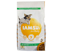 Alimento seco para perros de raza pequeña, a base pollo fresco IAMS 3 kg.